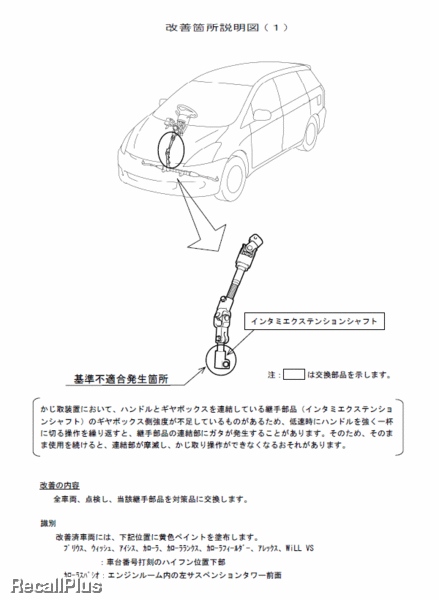 リコール トヨタ 13車種 かじ取り操作や走行不能となる恐れ Id 662 リコールプラス