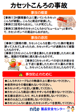 ガスこんろ事故