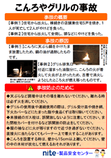 こんろやグリルの事故