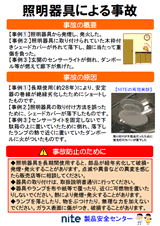 照明器具による事故