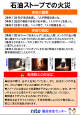 石油ストーブでの火災